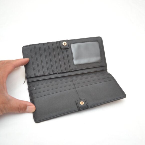 Michael Kors Women's Black Leather Bifold Long Wallet Pre Owned - Picture 4 of 4